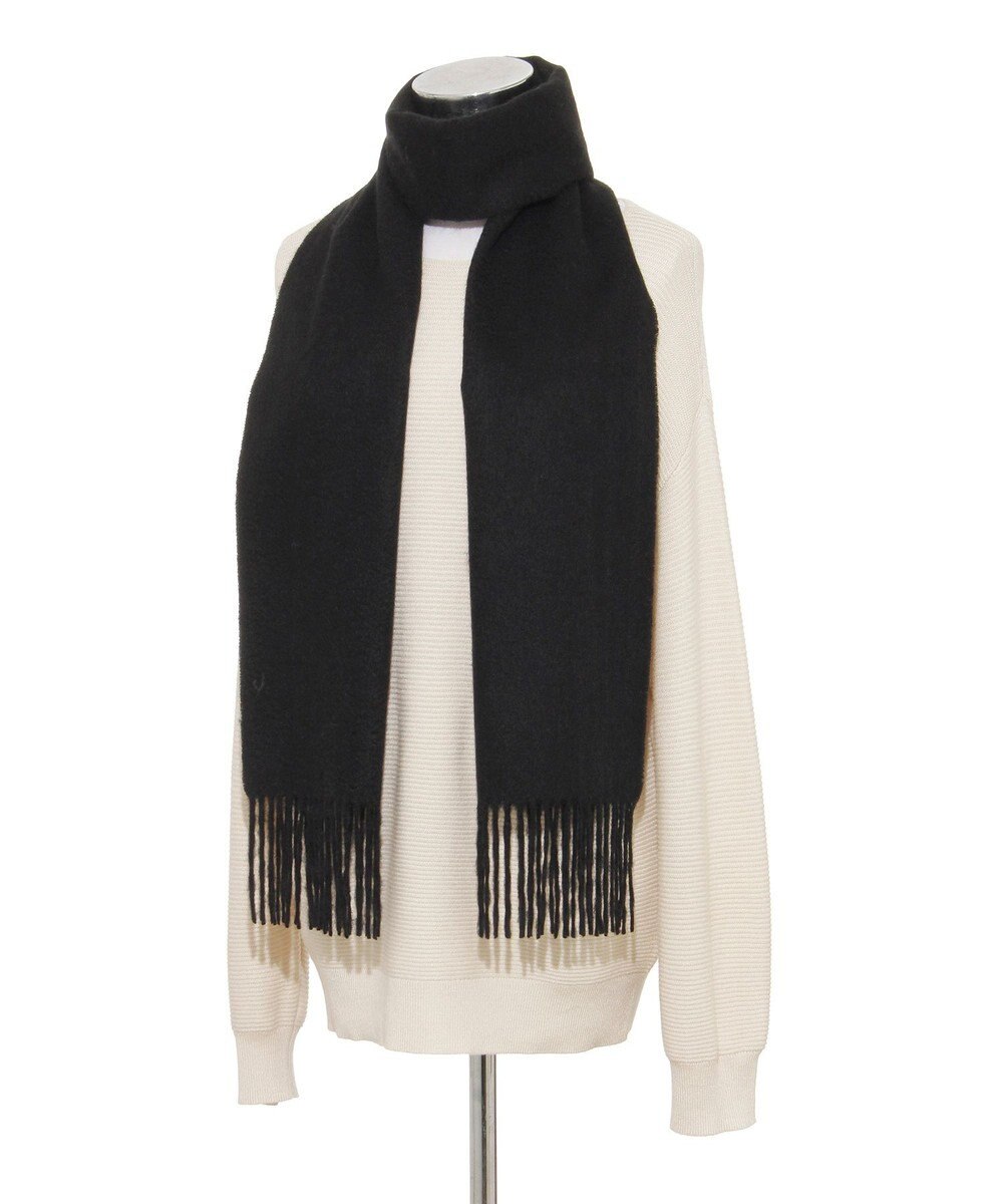 MOONBAT プラスムーンバット (+moonbat) カシミヤ100％無地マフラー 洗える 190㎝×30㎝ 