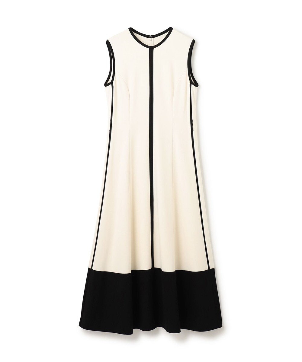 GRACE CONTINENTAL 配色ポンチフレアワンピース 