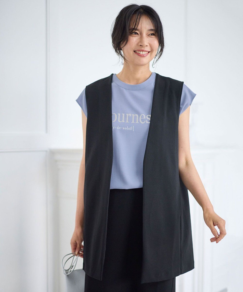 ANY 【洗濯機可】カットジョーゼットジレ 