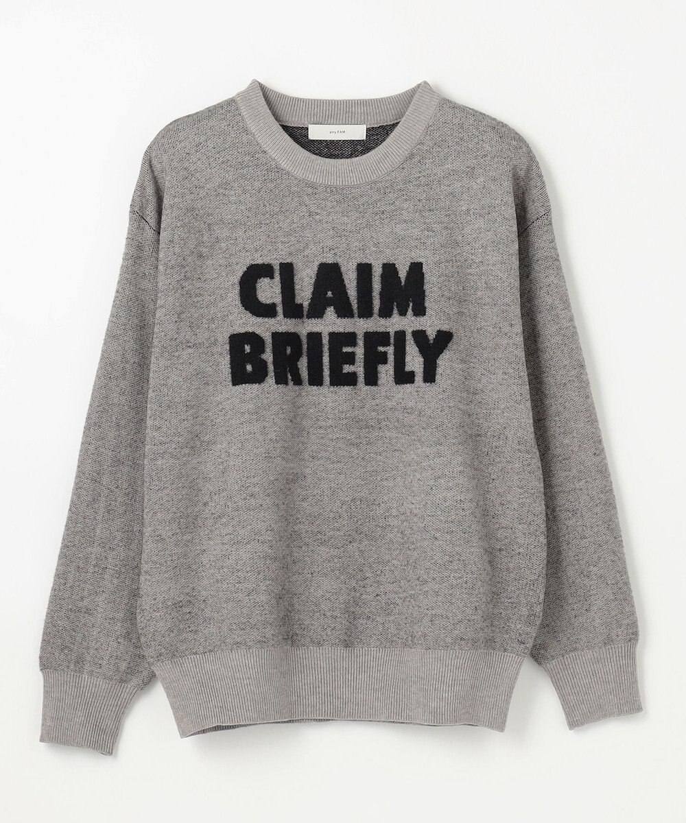 ANY スウェットライクフェザーロゴニット 