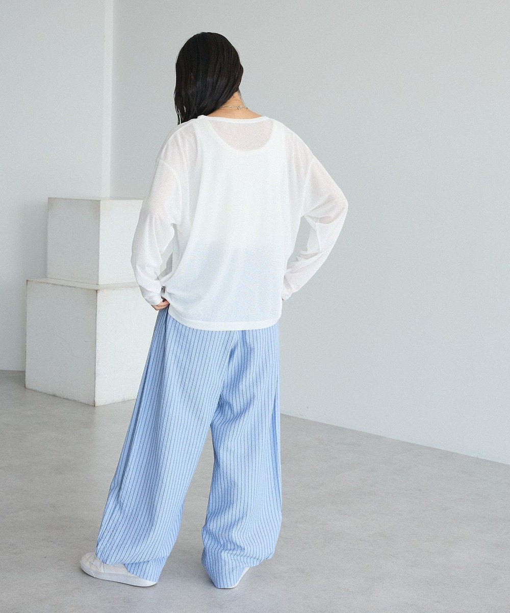 CRAFT STANDARD BOUTIQUE ベルトデザインワイドパンツ 