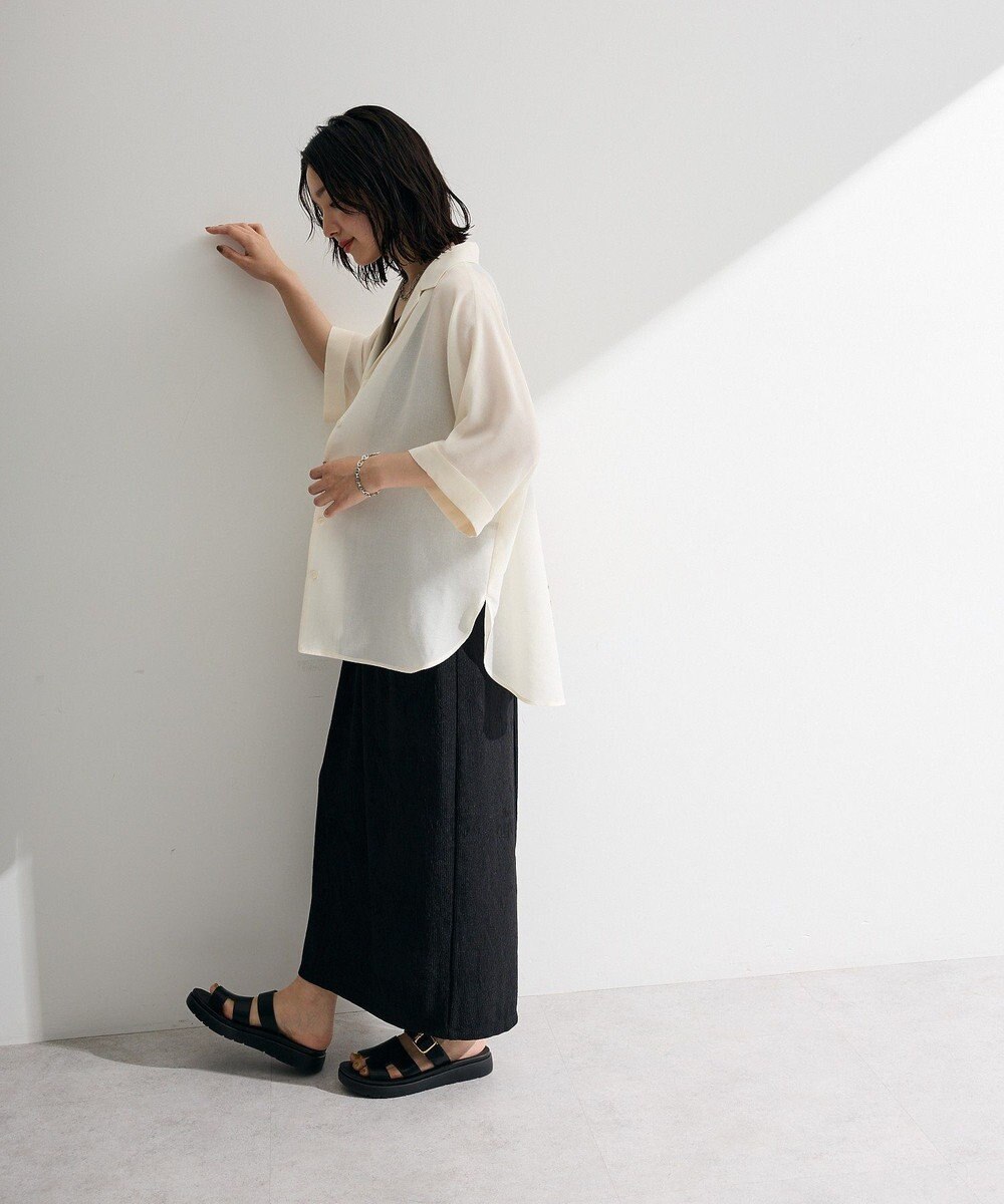 Green Parks 【WEB限定】開襟シアージャケット風シャツⅡ 