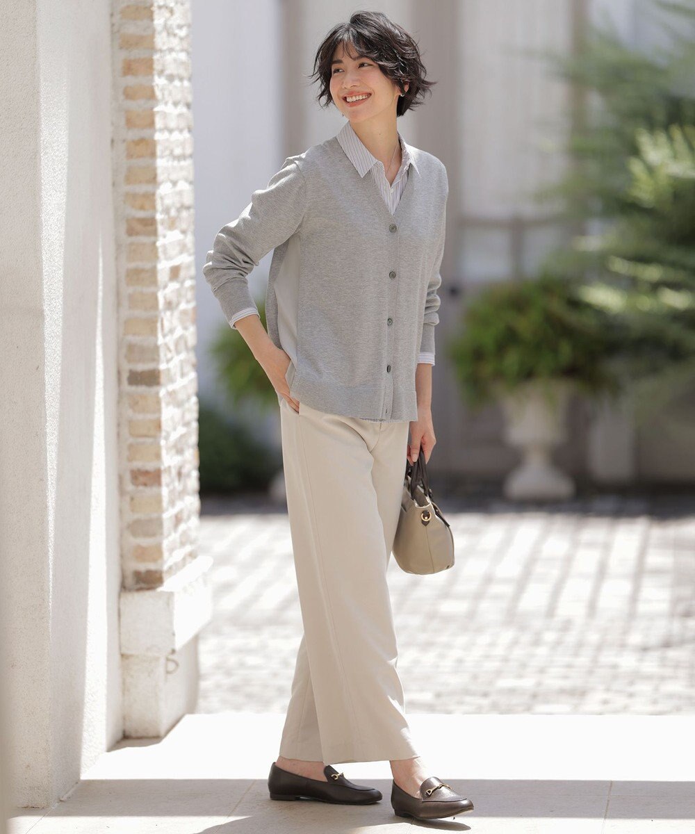 J.PRESS LADIES BEZ ドビーストライプ シャツカラー ブラウス 