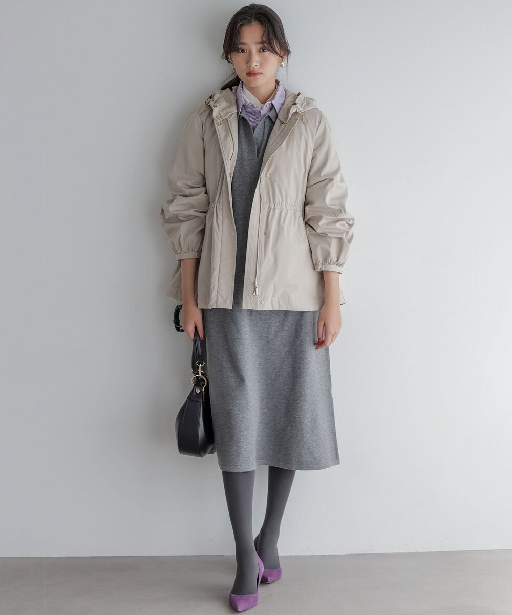 組曲 【加藤ローサさん着用】スキッパーニット ワンピース 