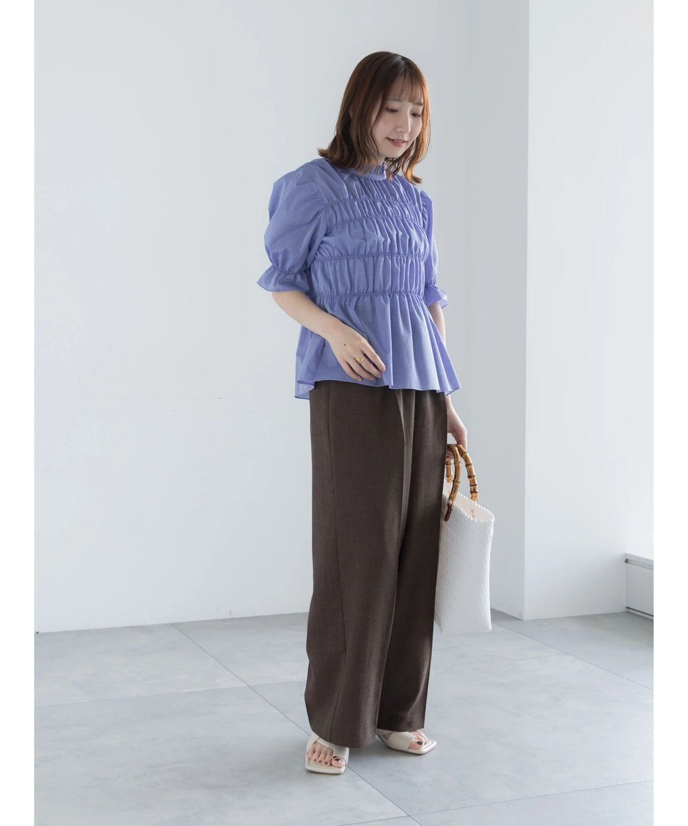 Te chichi スタンドフリルシャーリングブラウス 