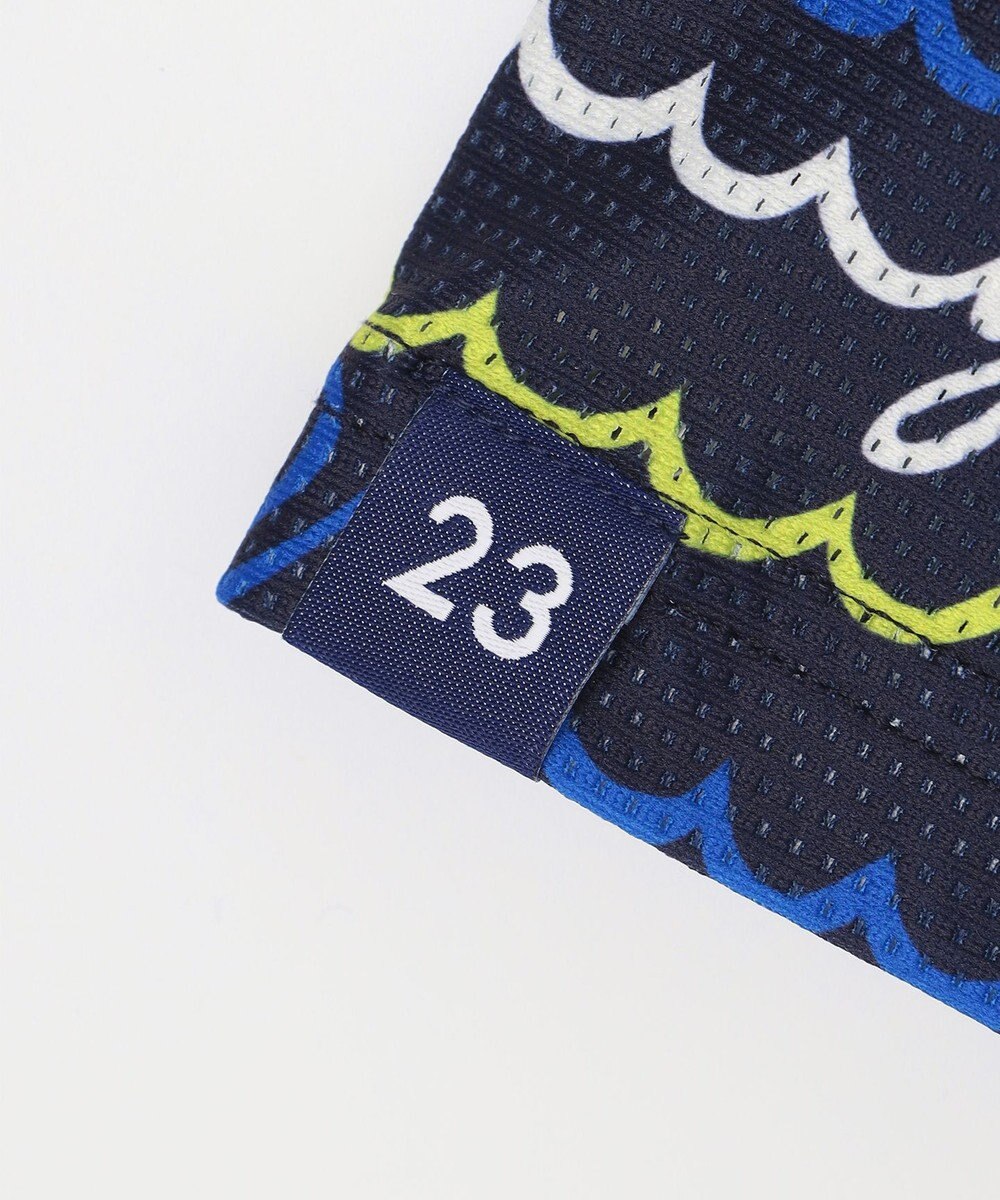 23区GOLF 【MEN】【吸水速乾・UVケア】ウェーブロゴプリント 半袖シャツ 