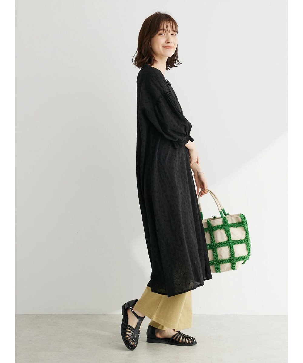 Green Parks Ｉ　胸元レース７分袖ワンピース 