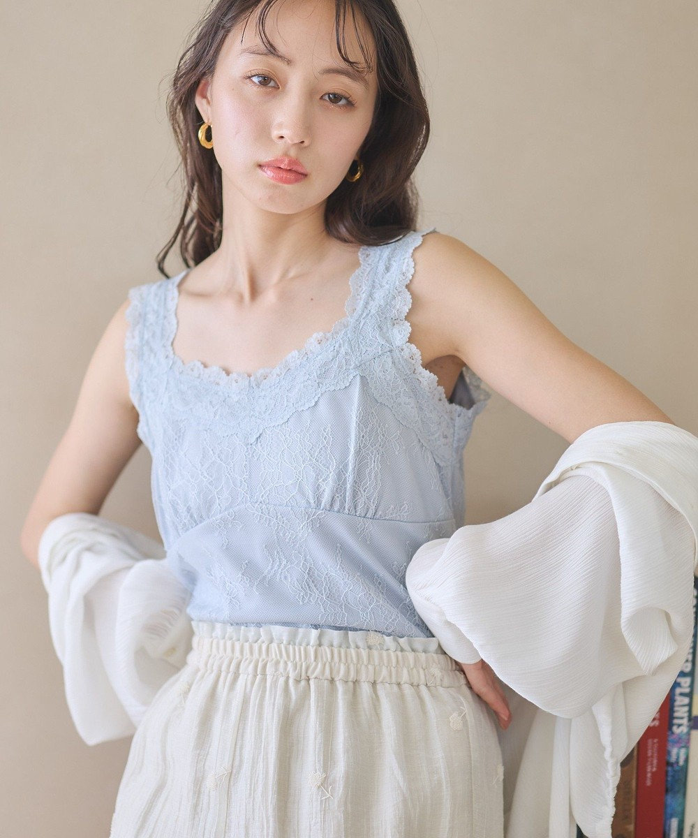 earth music&ecology 総レースキャミソール 