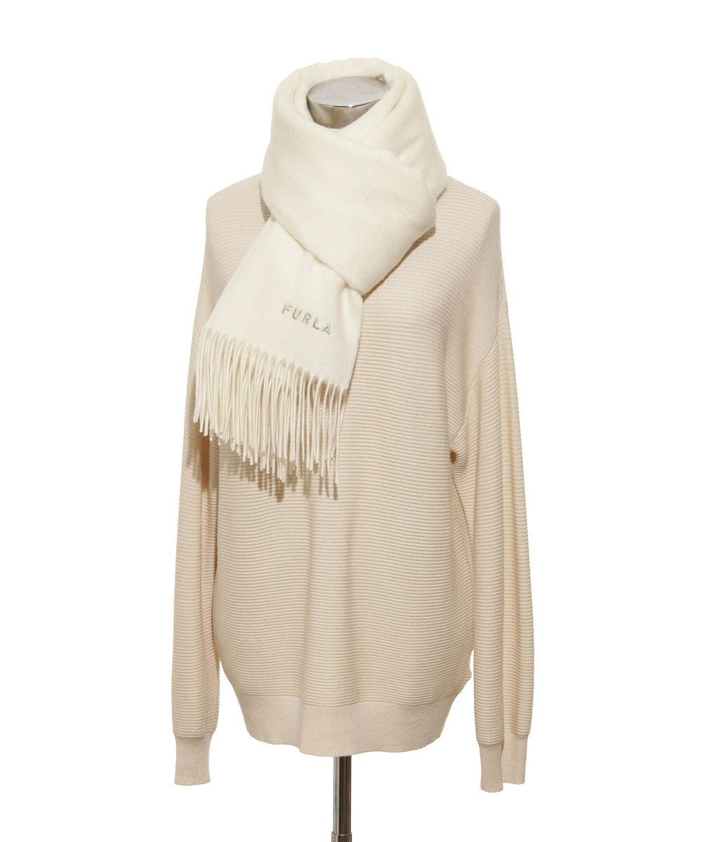 MOONBAT 【WEB限定】FURLA ウール100％ 大判プレーンストールマフラー/幅60cm 