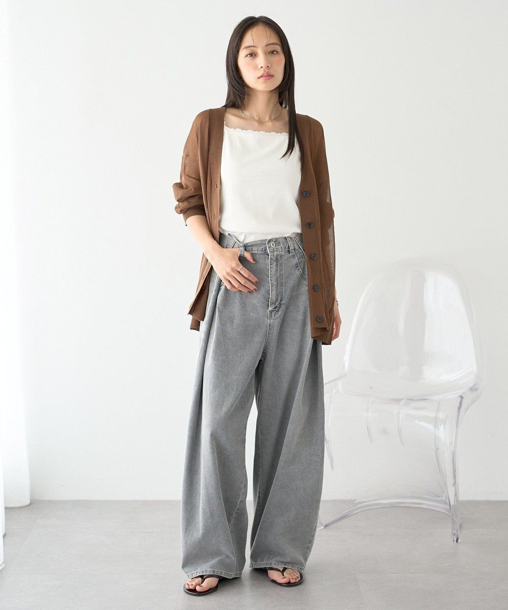 earth music&ecology カップ付レースキャミソール 