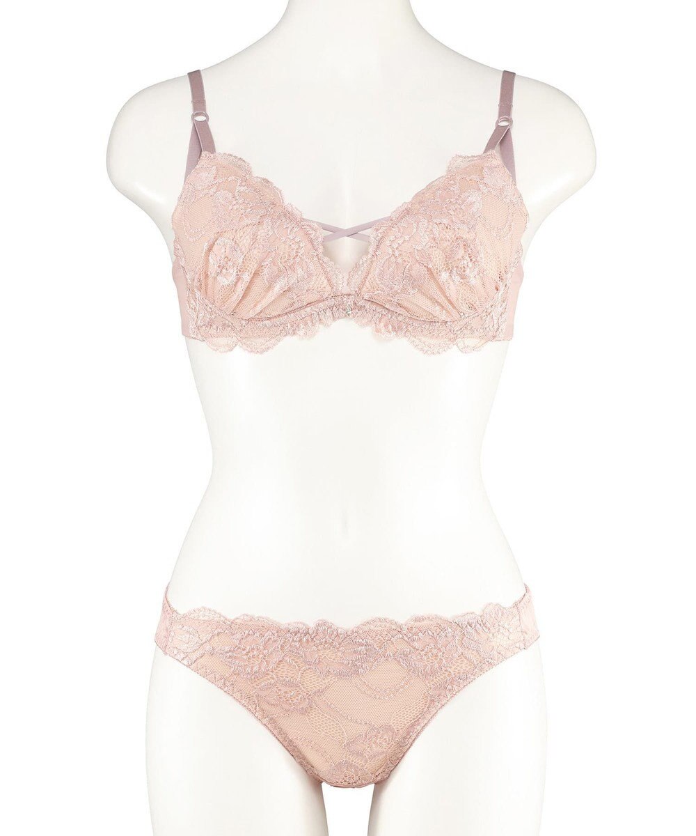 San-ai Resort（三愛水着楽園） 【WEB限定】【プチプラブラセット】純欲カラーヌーディーレーシーストリングブラ＆ショーツセット 【northerly】 