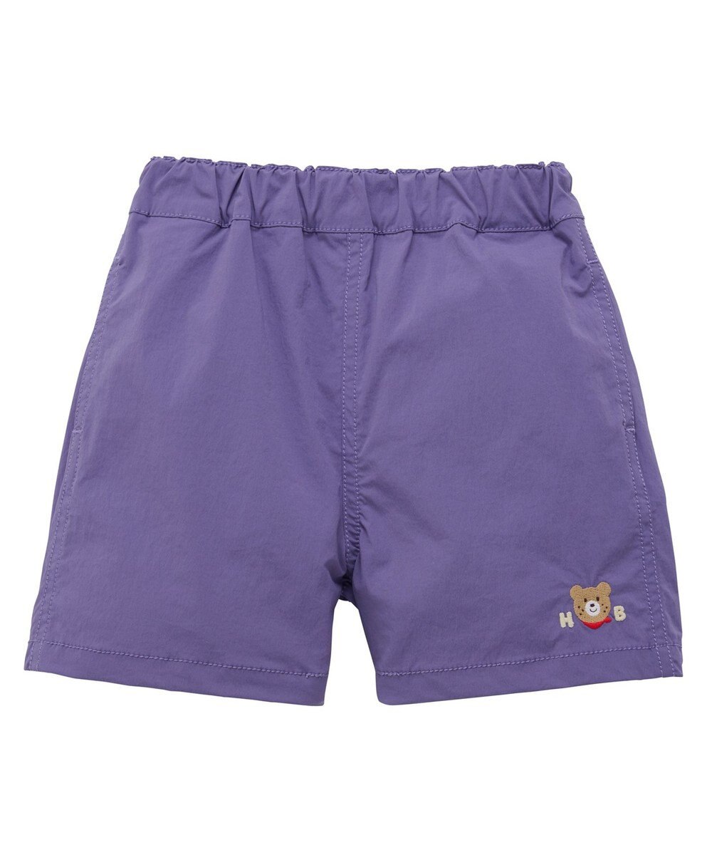 MIKI HOUSE HOT BISCUITS 【80-120cm】撥水素材 ワンポイント 5分丈パンツ 