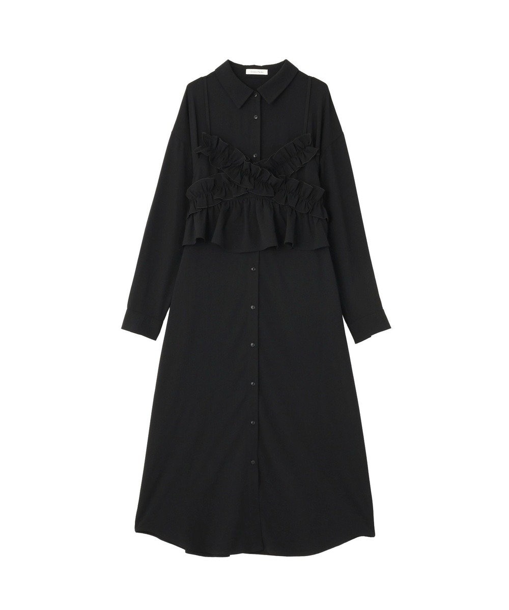 Green Parks ＳＥＴ２点フリルビスチェ＋シャツワンピース 