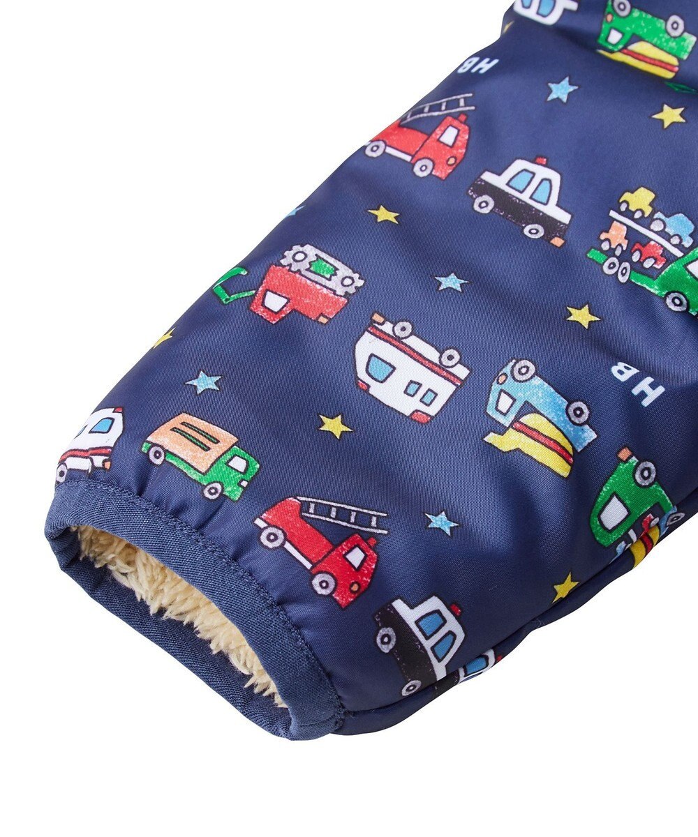 MIKI HOUSE HOT BISCUITS 【80-120cm】 裏ボアフリース リバーシブル総柄ジャンパー 