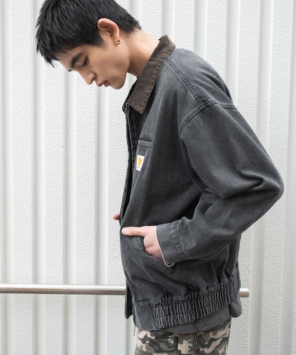 WEGO ワーカーズWジップデニムブルゾン 