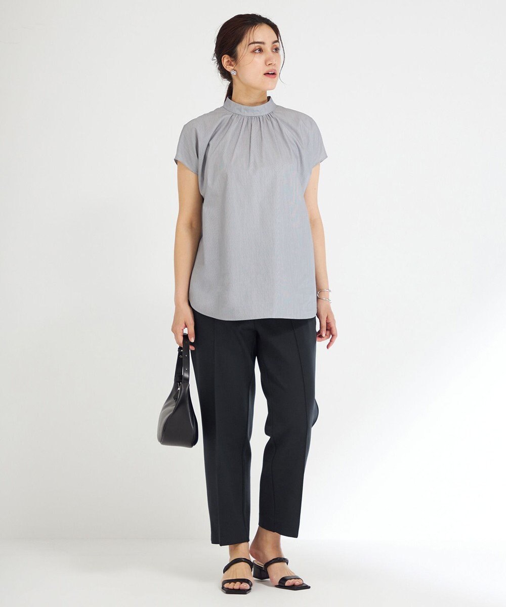 23区 L 【Lサイズ限定】ソフトストレッチポンチ テーパードパンツ 