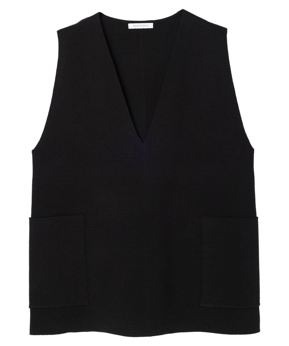 AMERICAN HOLIC ＶネックＷポケットニットベスト 
