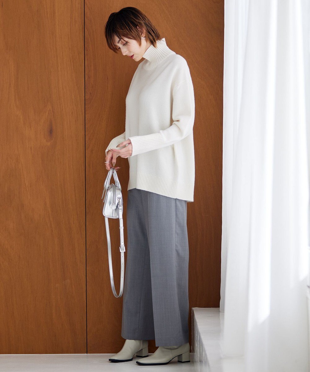 ICB 【洗える】 TWブロード ワイドストレートパンツ 