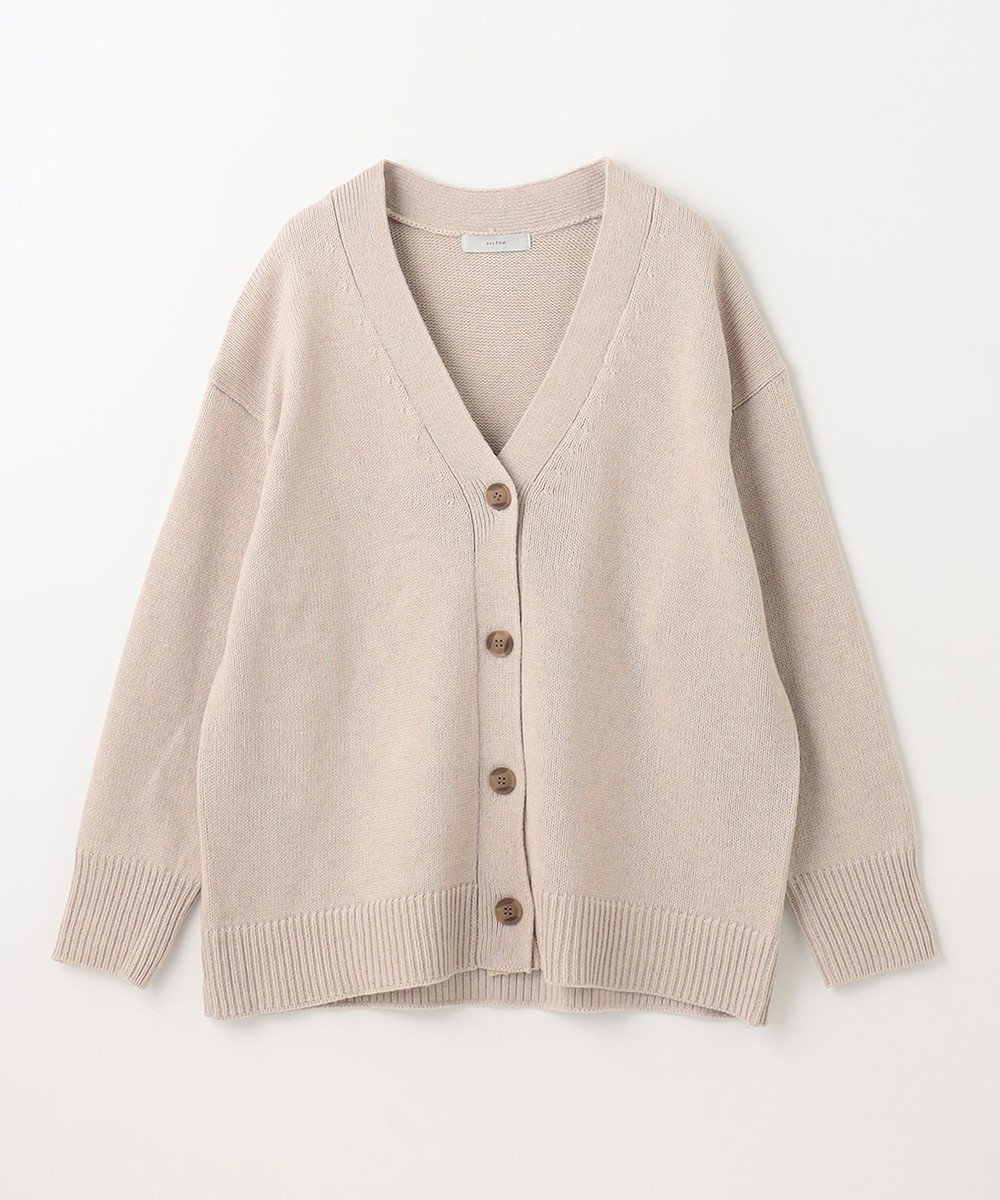 ANY 【洗濯機可】ラムウールVネック カーディガン 