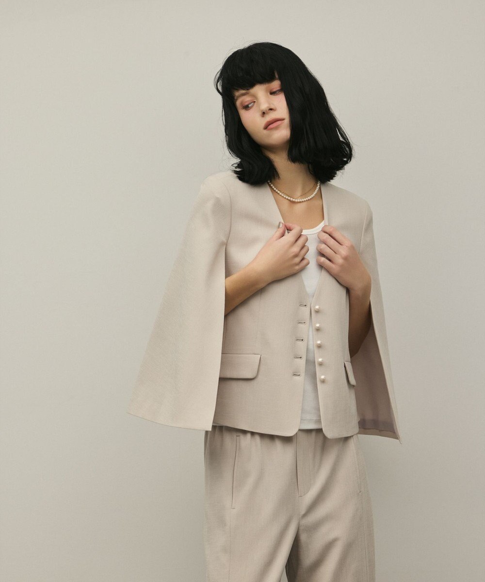 GRACE CONTINENTAL トリアセケープスリーブジャケット 