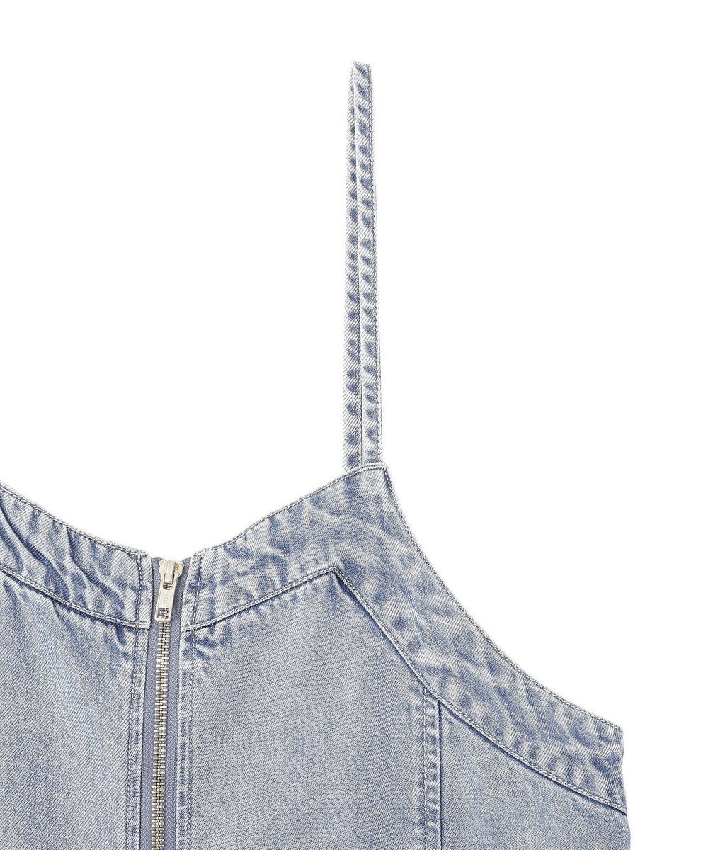 earth music&ecology ダブルジップデニムキャミワンピース 