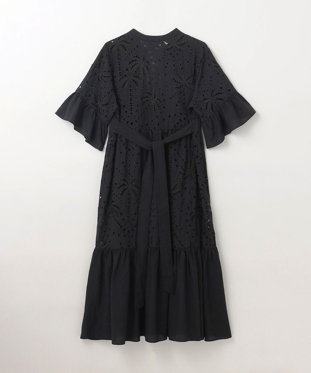 GRACE CONTINENTAL ヤシ柄カットワークワンピース 