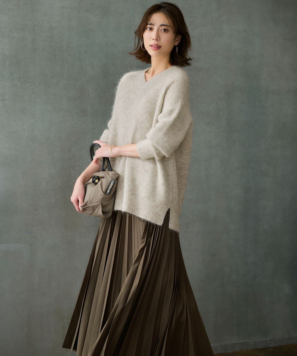 23区 L 【見上愛さん着用/CanCam11月号掲載】パウダリータイプライター プリーツ スカート 