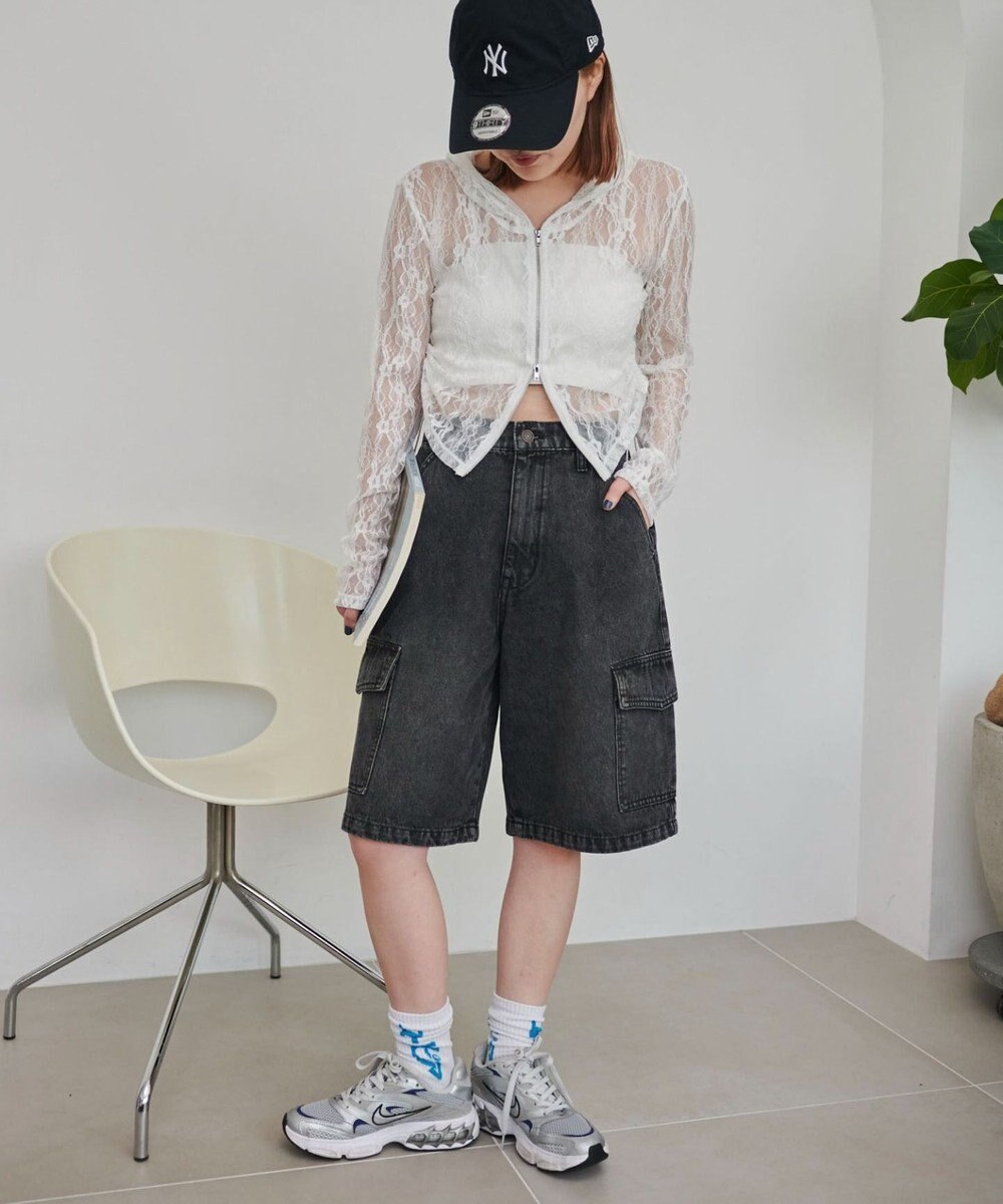 WEGO ヴィンテージウォッシュカーゴハーフパンツ 