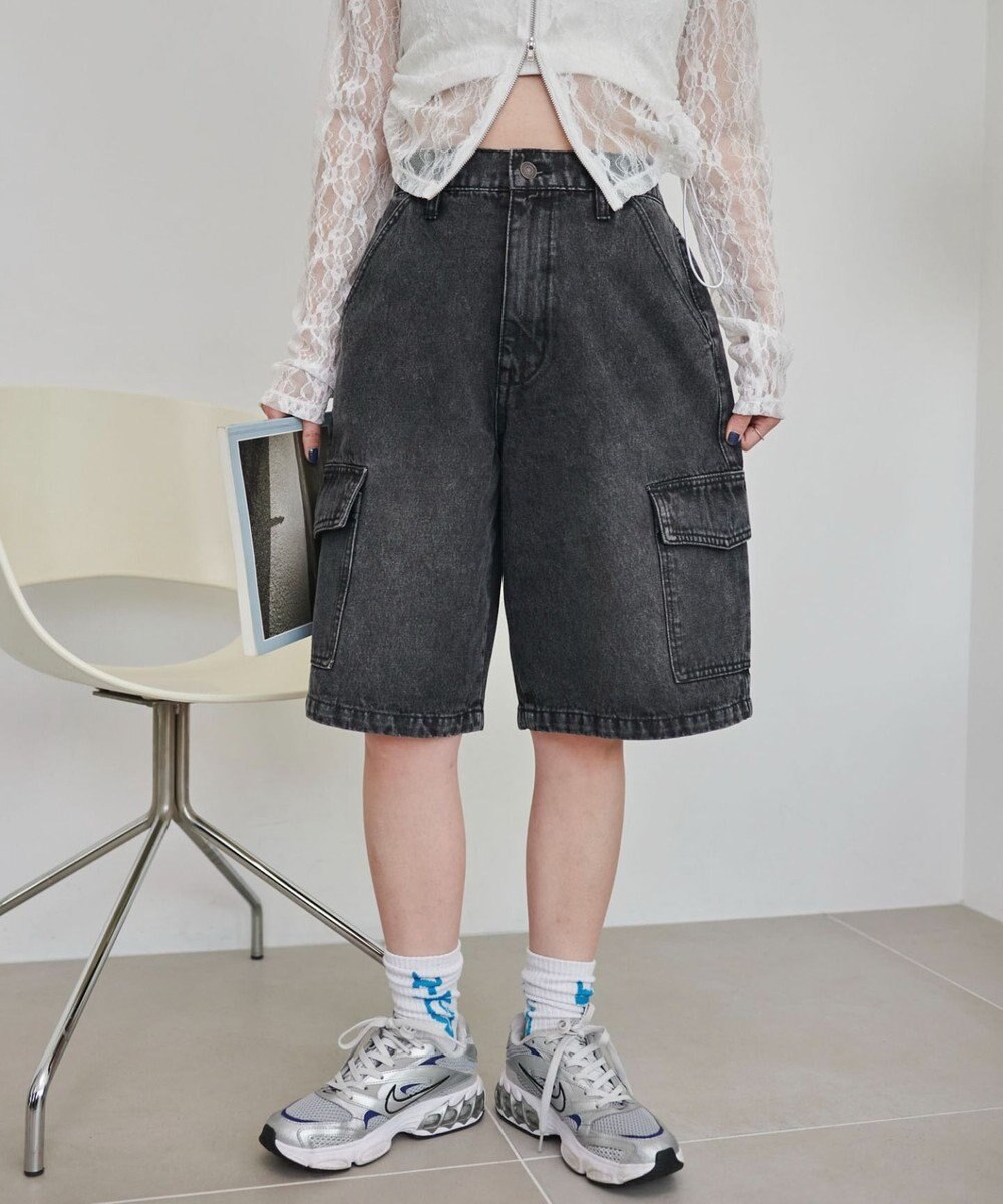 WEGO ヴィンテージウォッシュカーゴハーフパンツ 