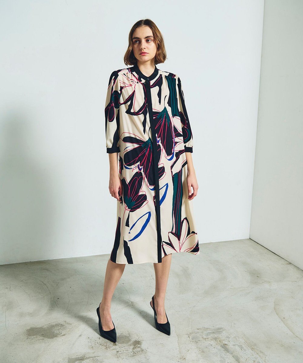 GRACE CONTINENTAL キカラインフラワーワンピース 