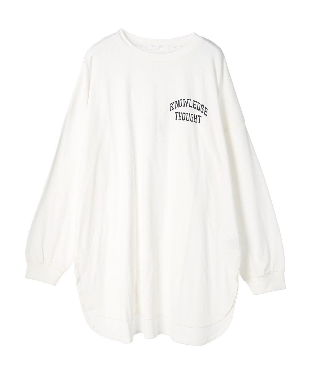 Green Parks ワンポイントカレッジロゴ裾ラウンドチュニック 