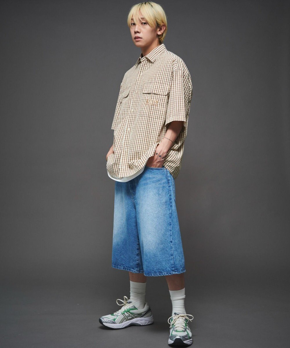 WEGO 【ユニセックス着用ITEM】ミニマムチェックロゴシャツ（SS） 