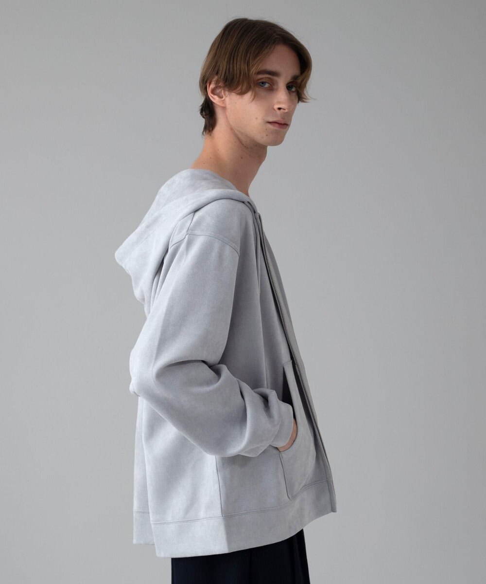 WEGO 【ユニセックス着用ITEM/MLサイズ展開】フェイクスウェードZIPパーカー 