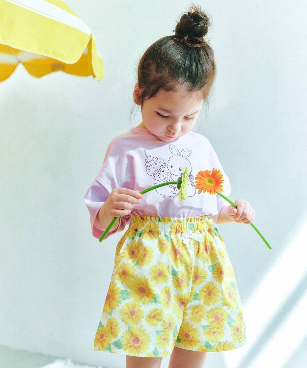 ANY KIDS 【綿100%/接触冷感】ひんやり オーバーサイズ アニマルTシャツ 