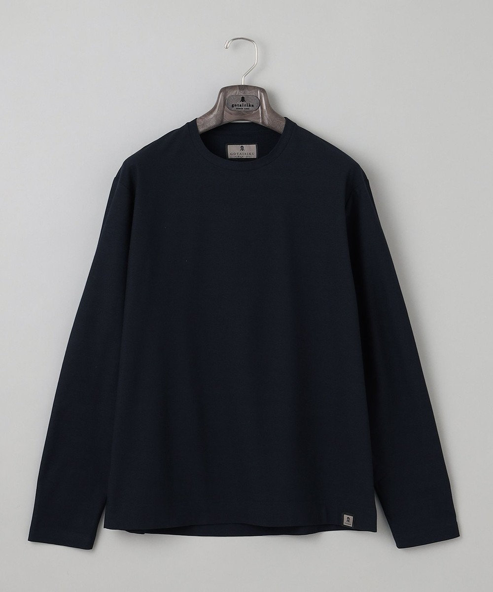 GOTAIRIKU ジャケットのインナーに最適【WEB&一部店舗限定】キレイ目 鹿の子 ビズ長袖Tシャツ 
