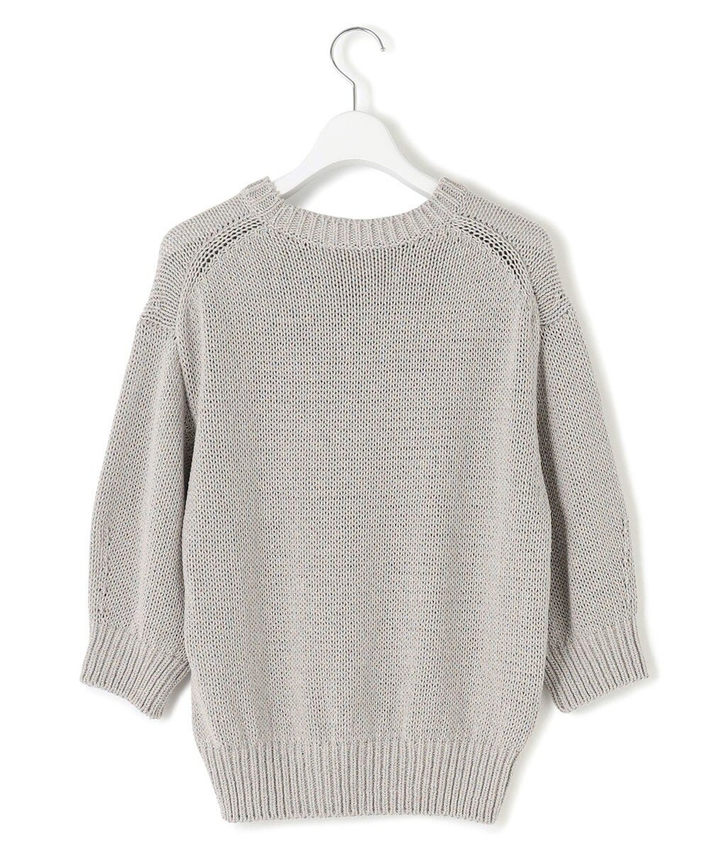 23区 S 【洗える】ルレックスバルキー5分袖 ラメ ニット 