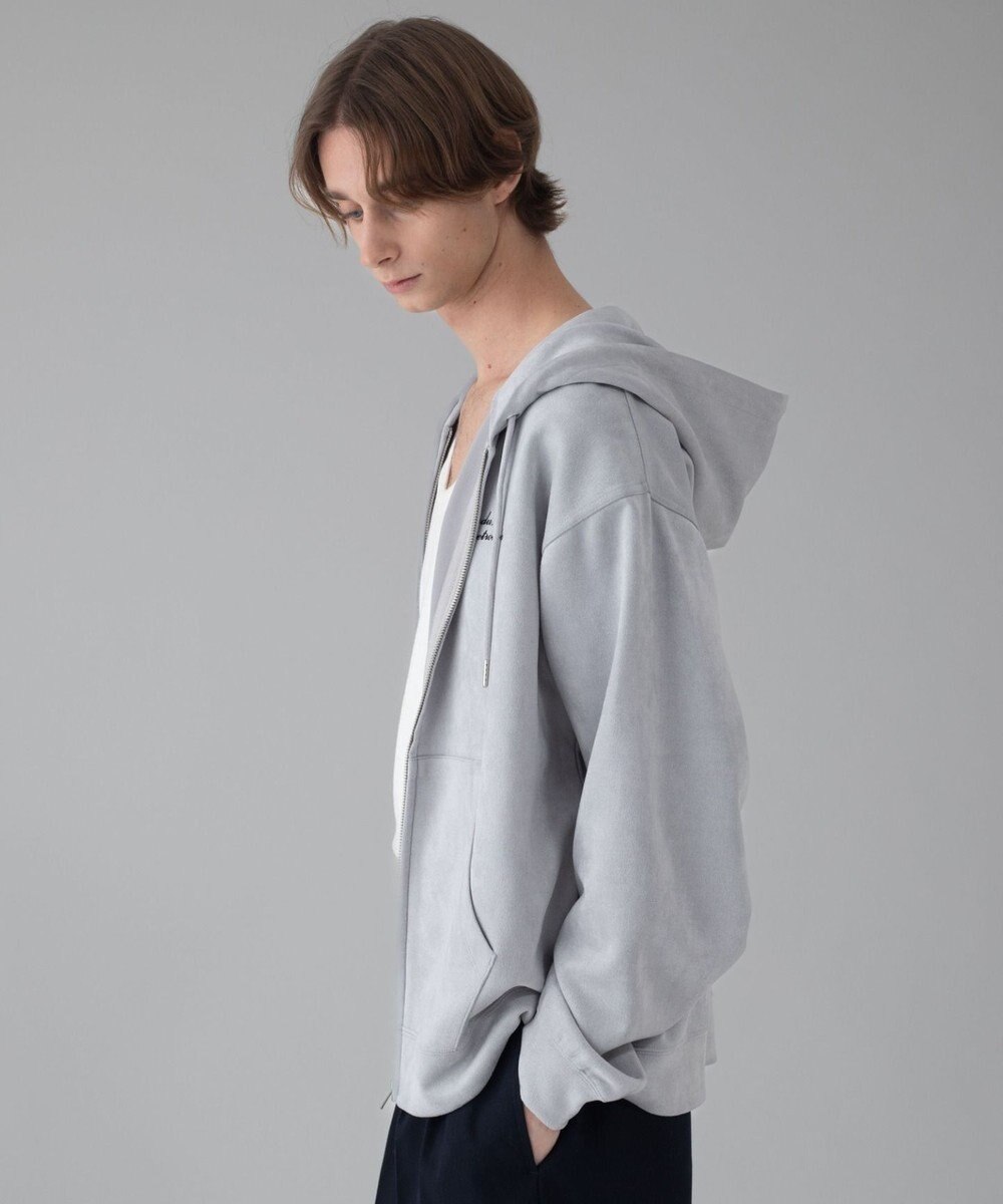 WEGO 【ユニセックス着用ITEM/MLサイズ展開】フェイクスウェードZIPパーカー 