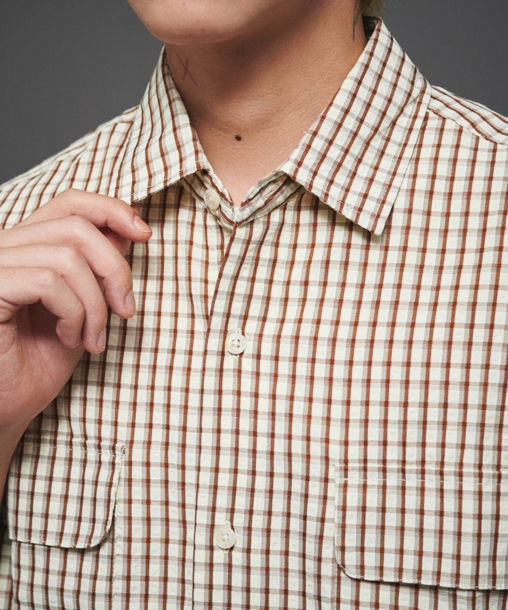 WEGO 【ユニセックス着用ITEM】ミニマムチェックロゴシャツ（SS） 