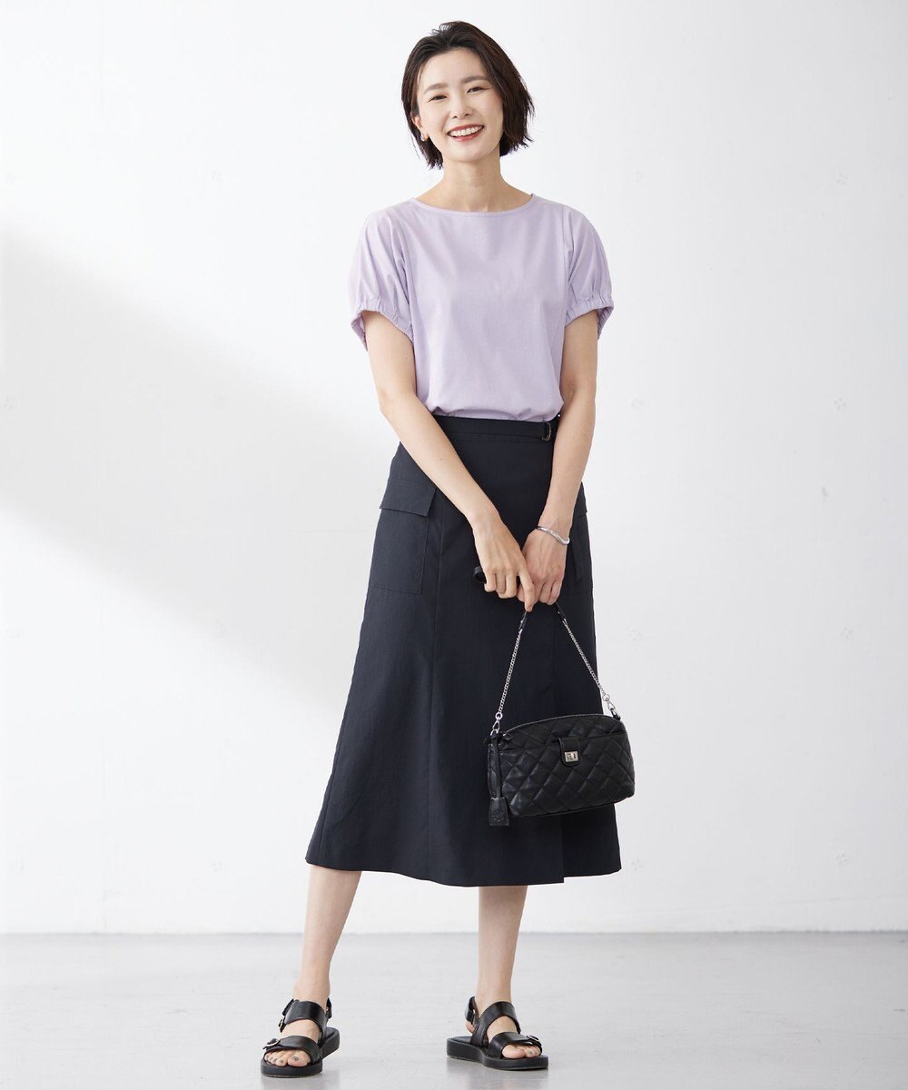 J.PRESS LADIES 【接触冷感・吸水速乾】MULTI EFFECT JERSEY フレンチスリーブ ドルマン カットソー 