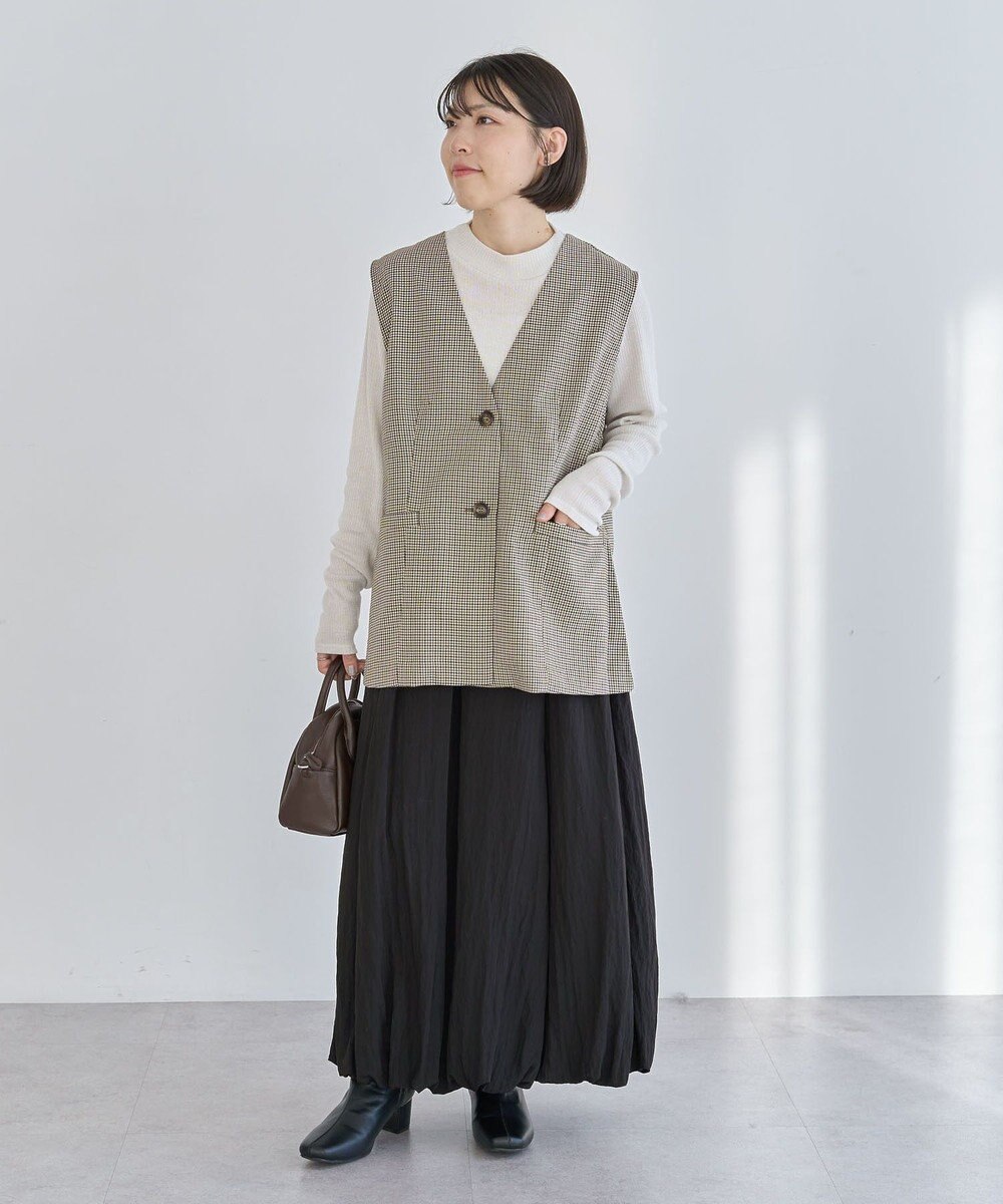 Green Parks ノースリーブチェックジレ 