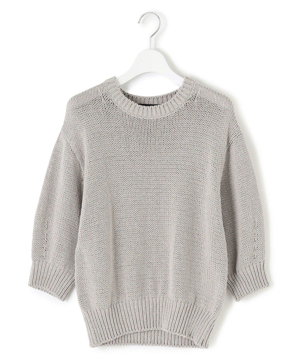 23区 S 【洗える】ルレックスバルキー5分袖 ラメ ニット 