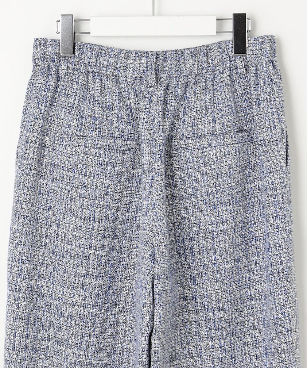 自由区 【セットアップ対応・洗える】ライトミックスツイードワイドストレート パンツ 