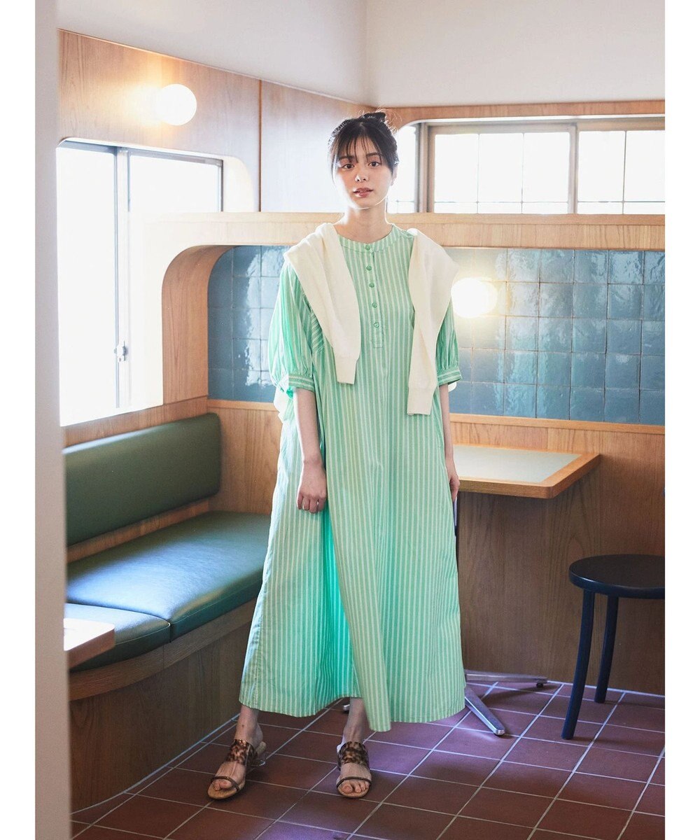 earth music&ecology ポプリンフレアワンピース 