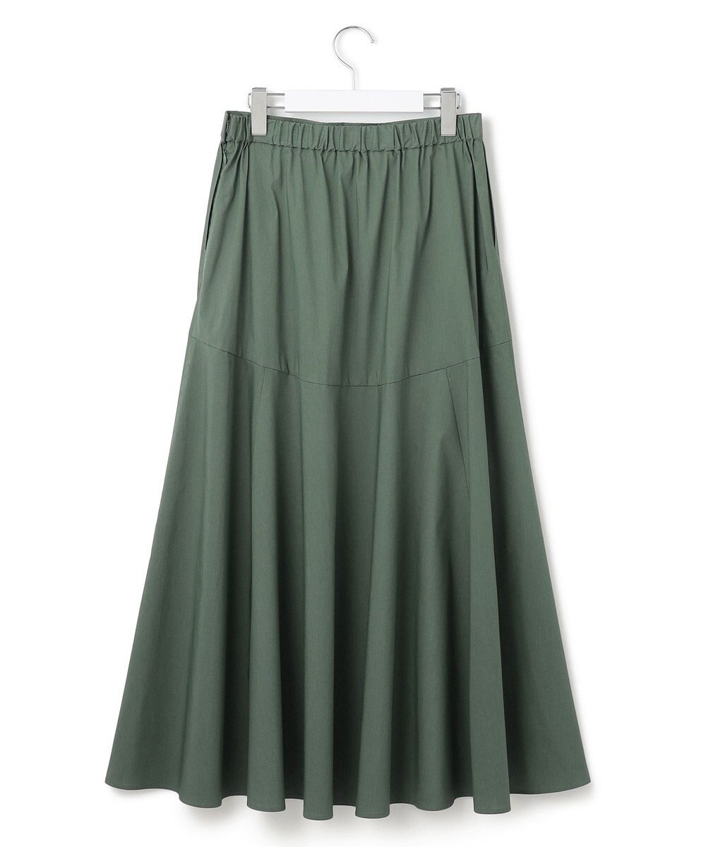 23区 【接触冷感/撥水加工】ストレッチブロード ギャザースカート 