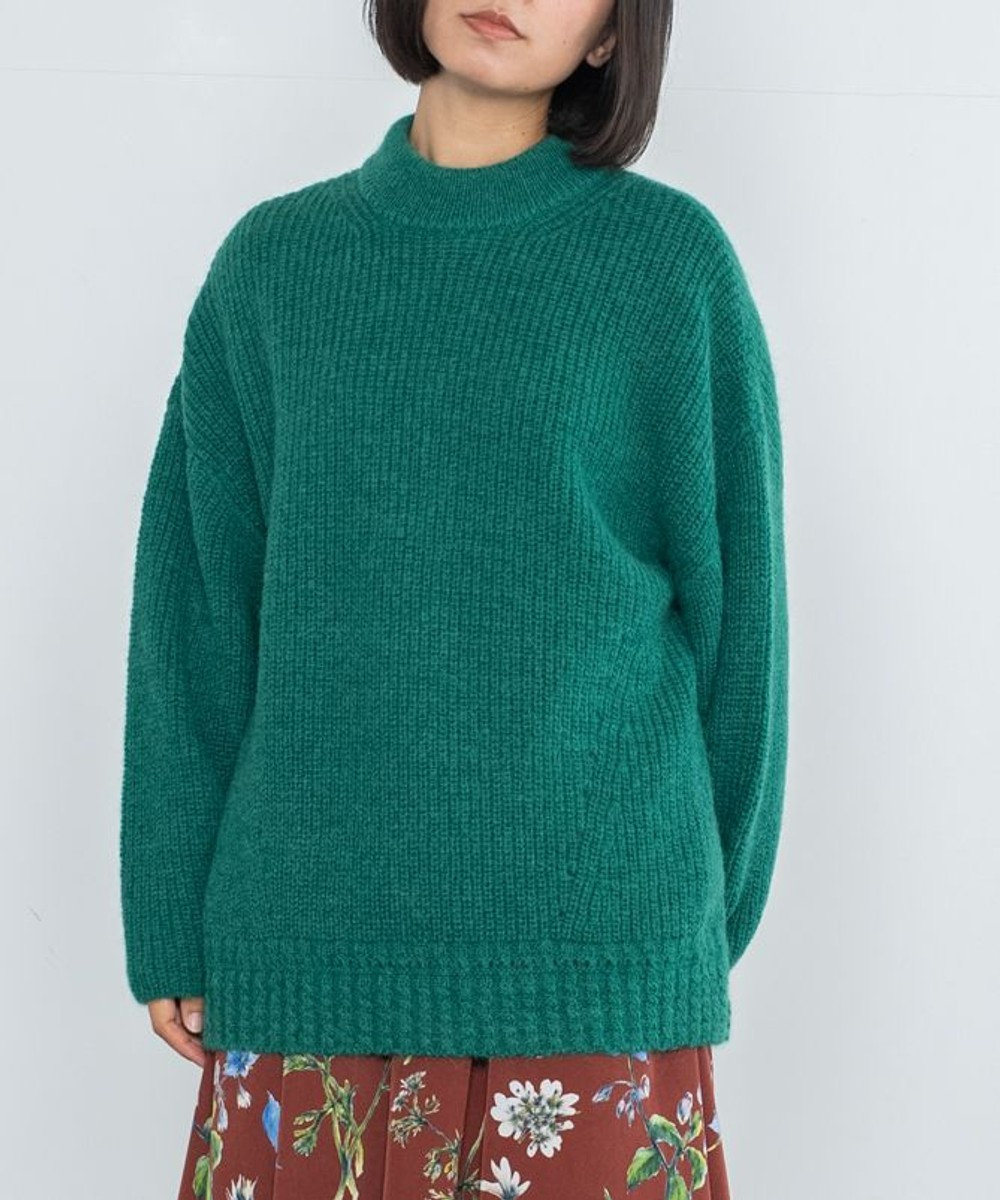 神経質な方はご遠慮ください手編み　アルパカ・ウール混　セーター