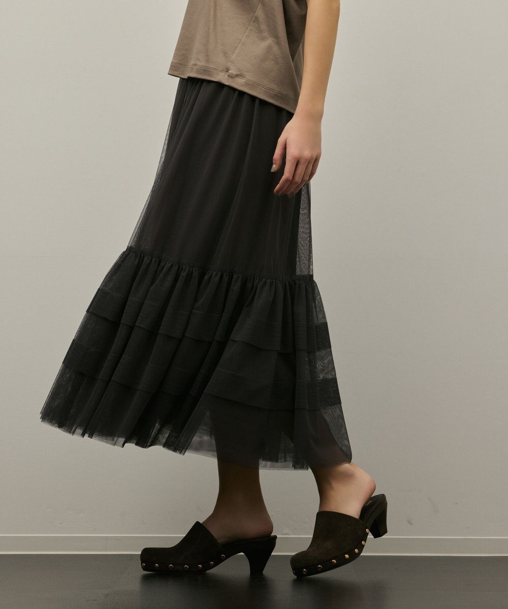 GRACE CONTINENTAL チュールティアードスカート 