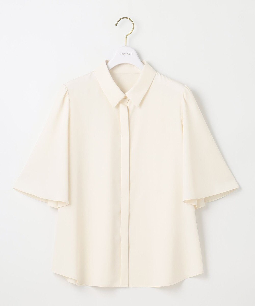 ANY SIS 【洗える】トロミシャツカラー ブラウス 