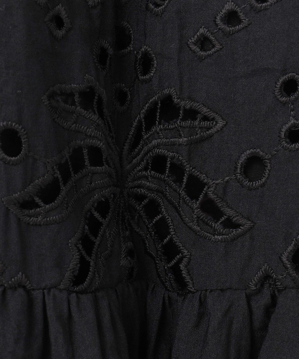 GRACE CONTINENTAL ヤシ柄カットワークワンピース 