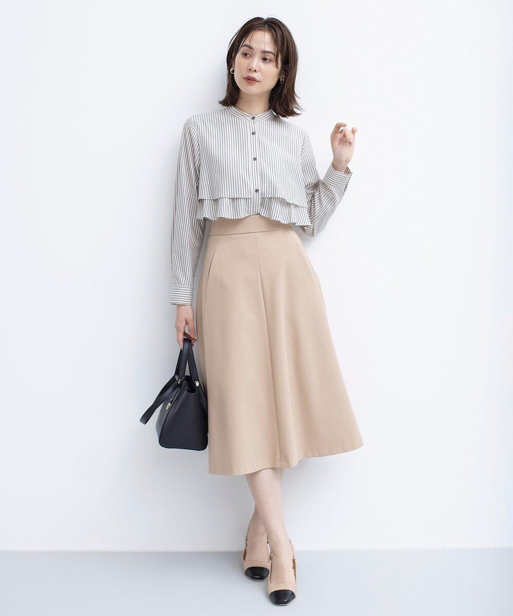 組曲 【洗える・シワになりにくい】GEMINI フレアスカート 