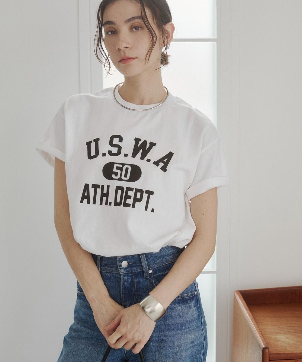 WEGO 【ANGIE VINTAGE】カレッジロゴプリントTee 